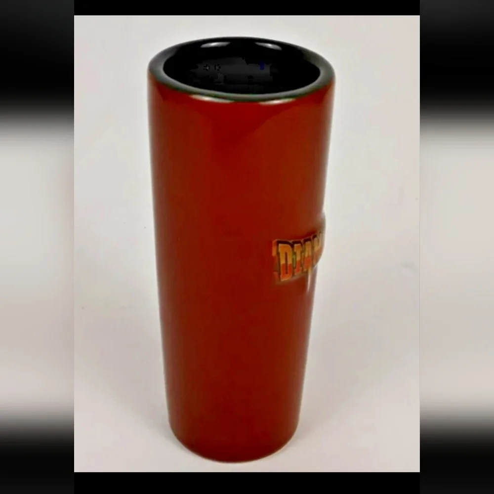 Kings Island Diamondback Roller Coaster Red Ceramic Shot Glass